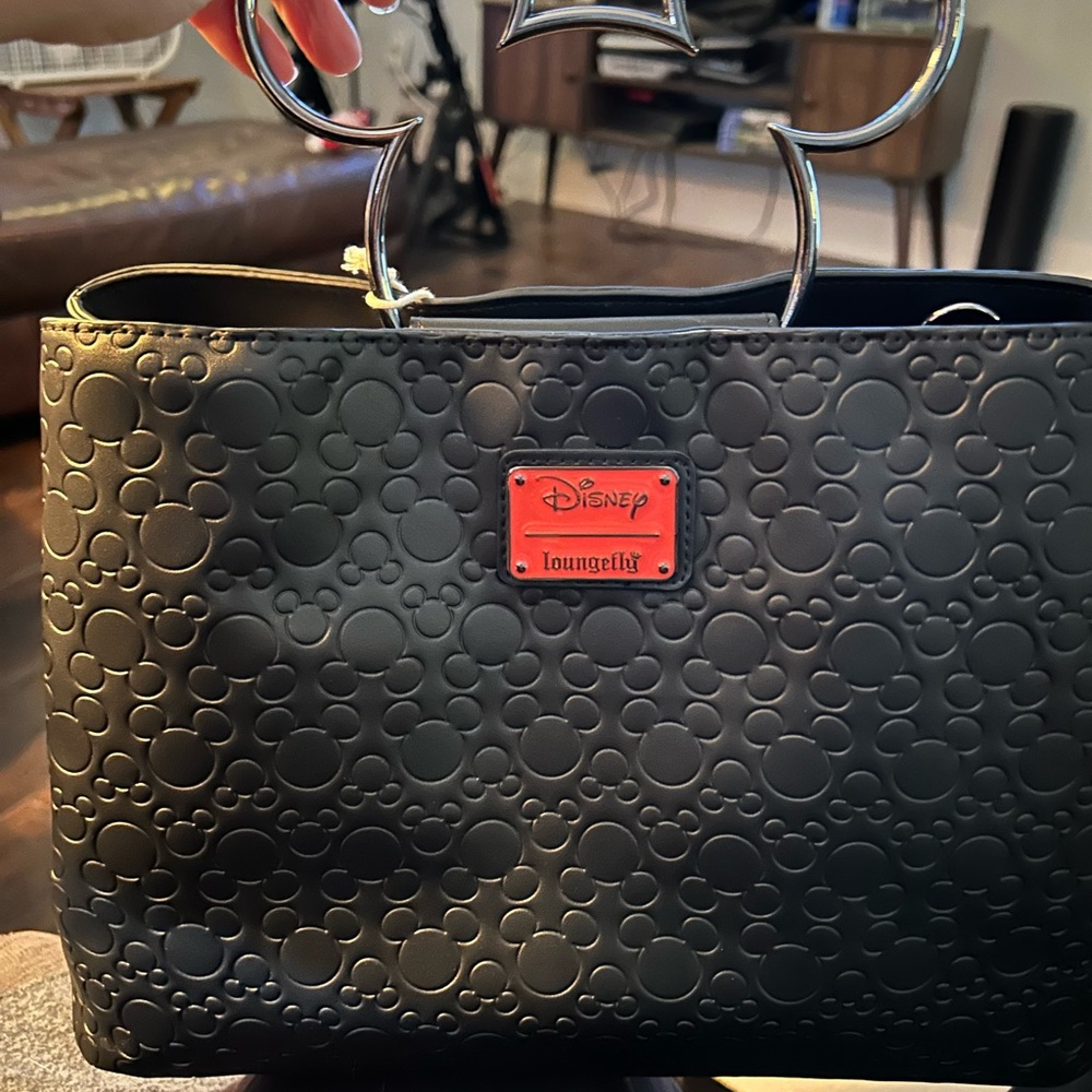 Loungefly Black Disney Embossed Tote